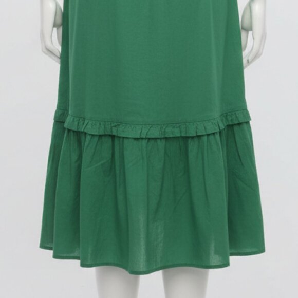 NWT J.Crew Women's Tie-Front Midi Dress Kelly Green Cotton Size 2 Style BY542 - Picture 10 of 15